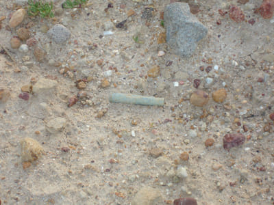 Bullet case found at former Camp Matthews rifle range