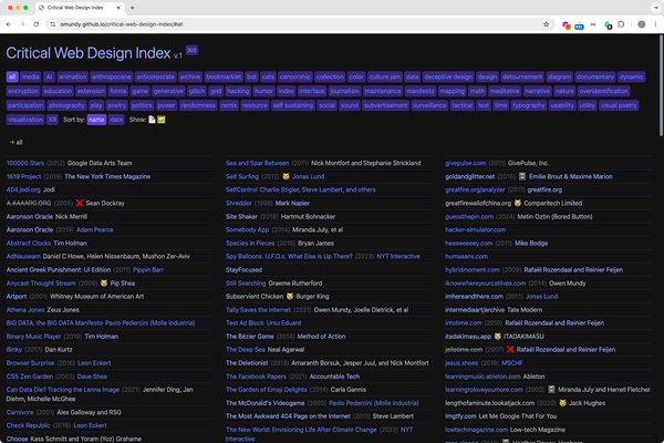 Critical Web Design Index media